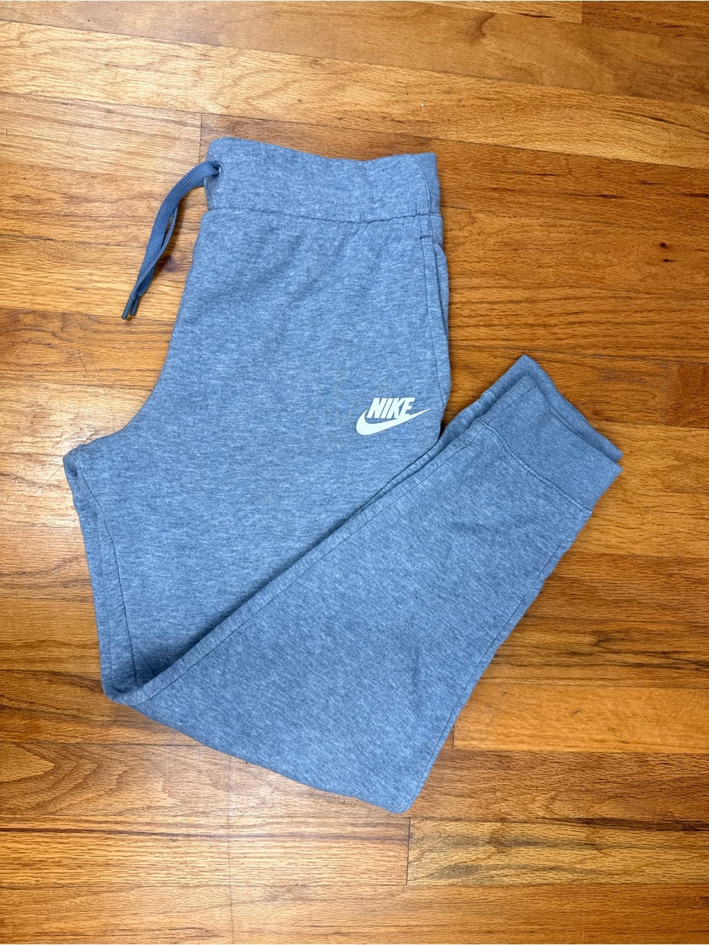 Nike Youth XL Gray Fleece Jogger Sweatpants Logo Athletic Pants